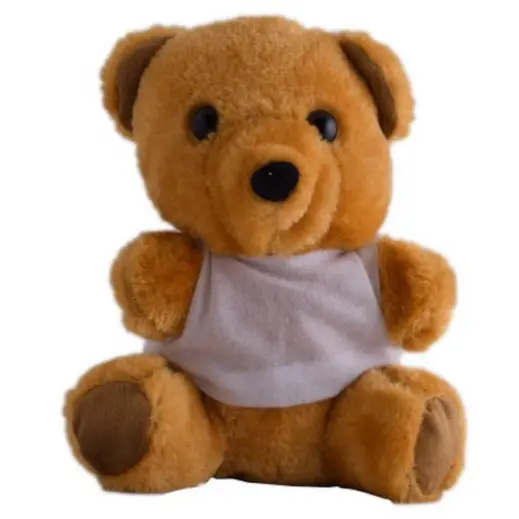 Teddy Plush Toy White-Brown Front